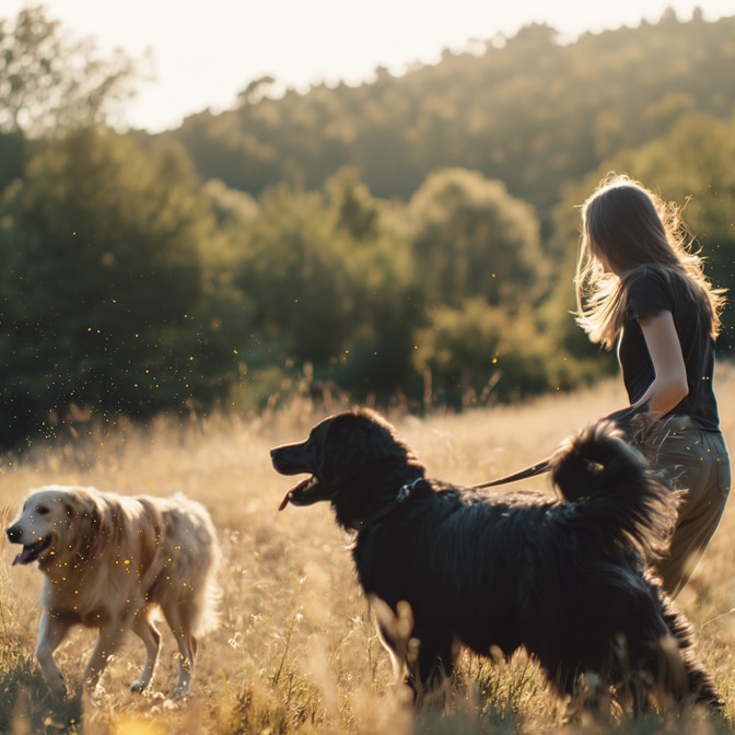 Clean dog walker website design banner