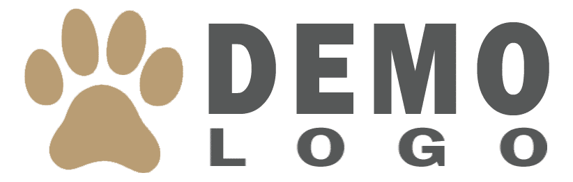 Clean dog walker website design logo