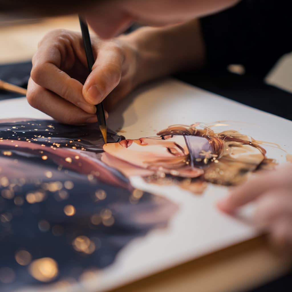 Clean website design for artist services