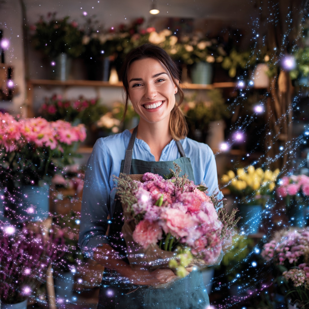 Clean website design for florists services