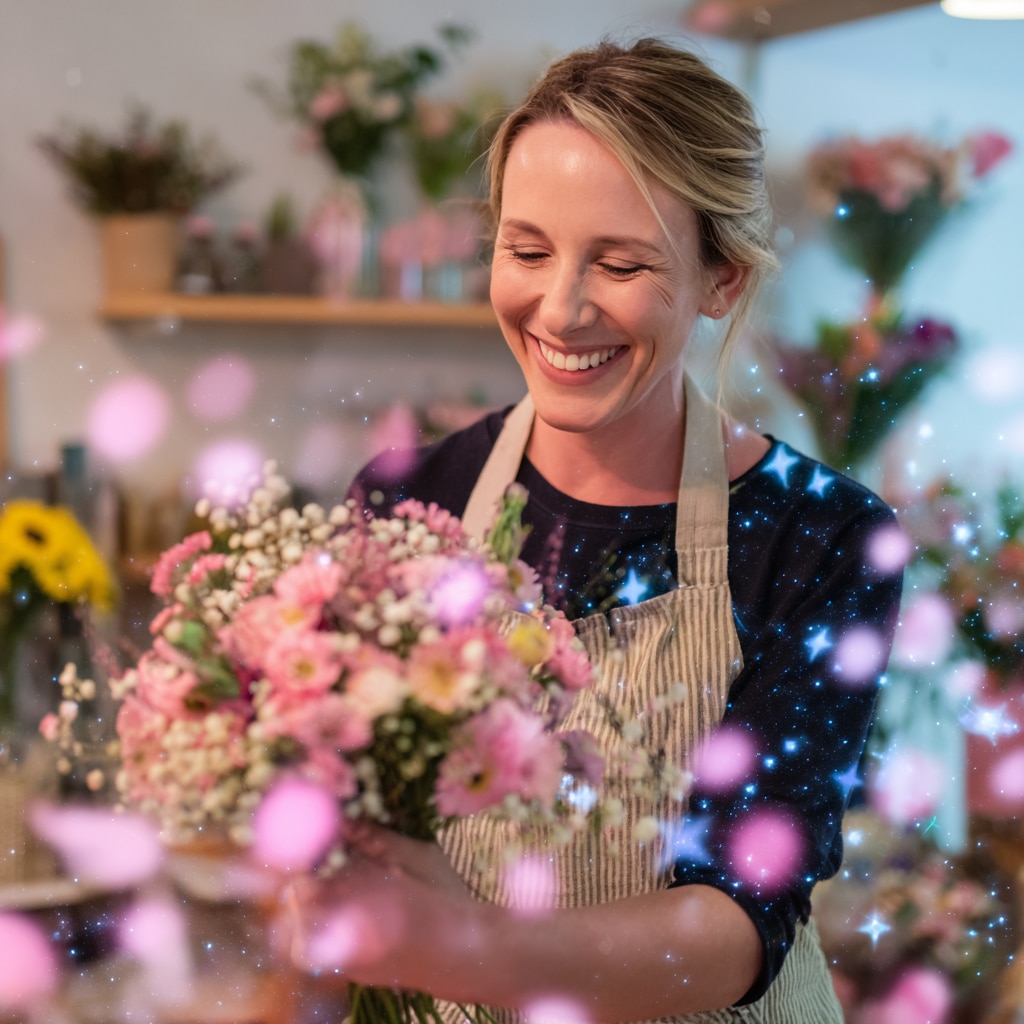 Custom website design demo florist staff picture