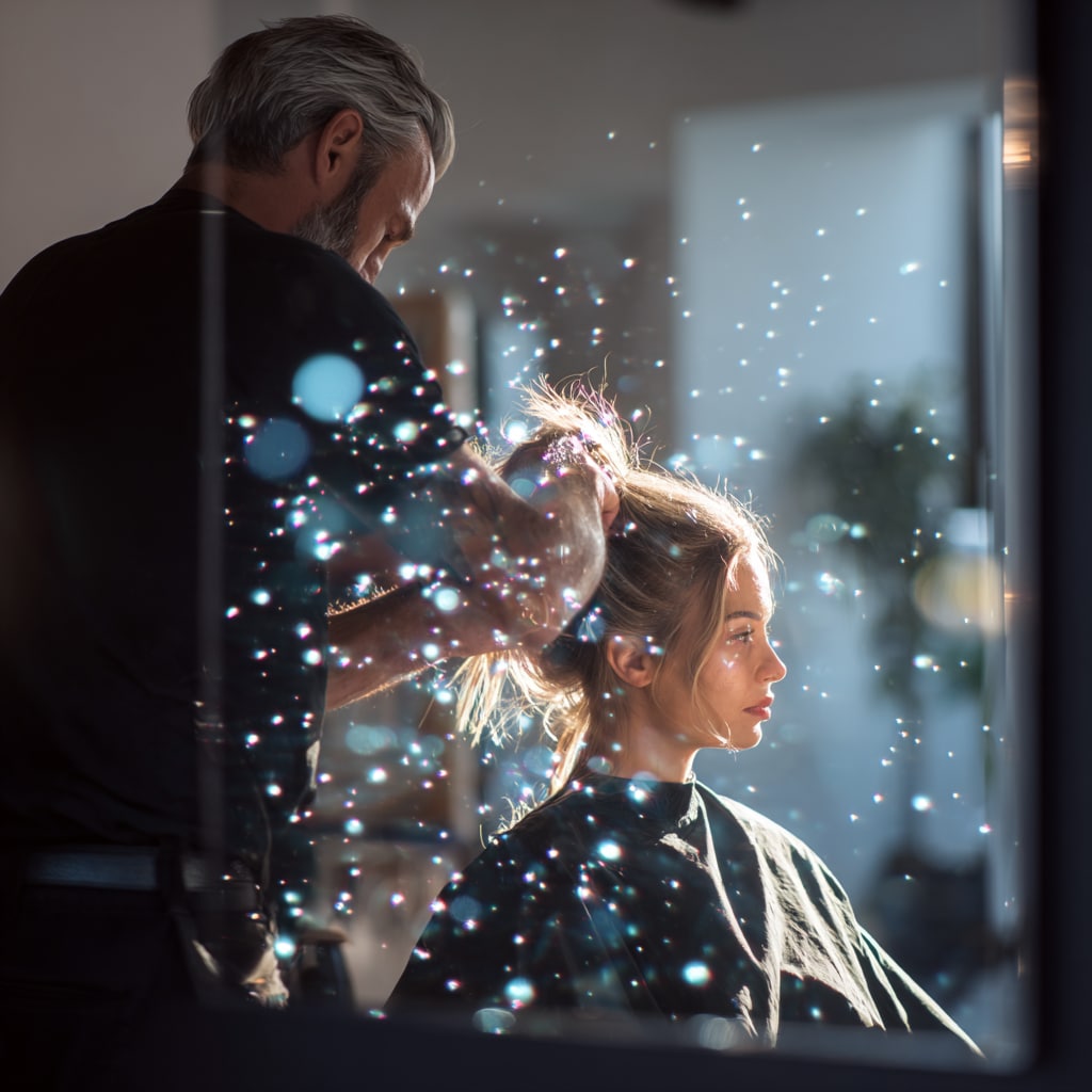 Dark website design for hairdressers example image