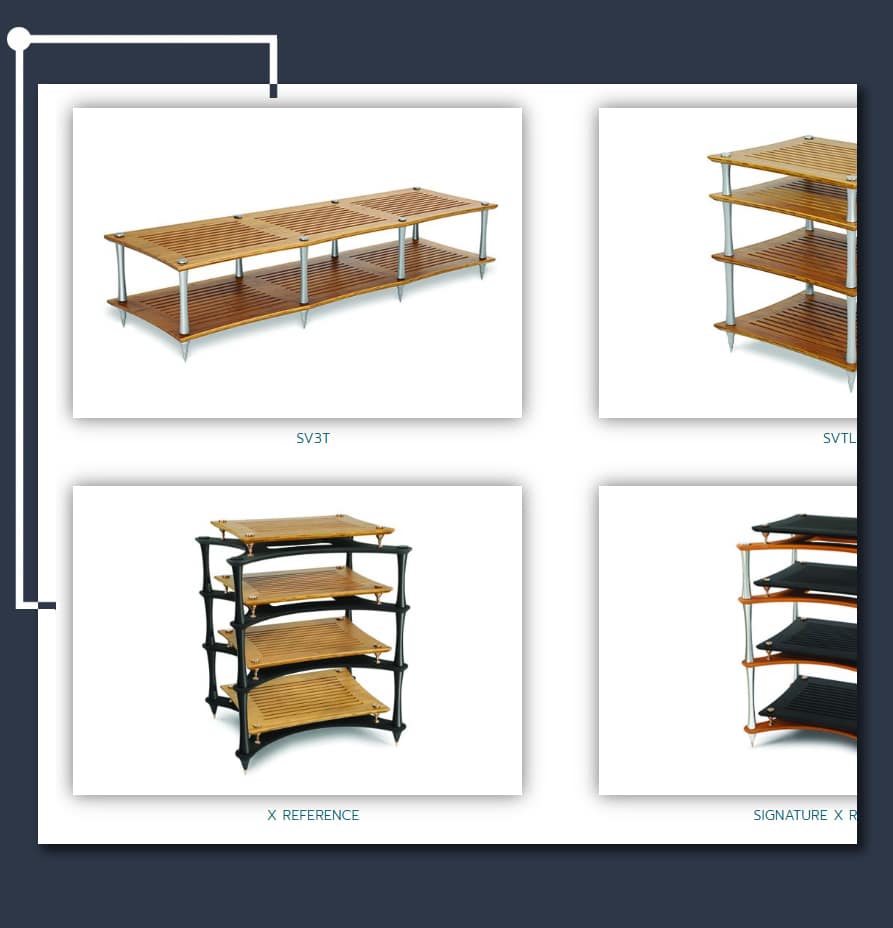 Custom web coding hifi rack configurator