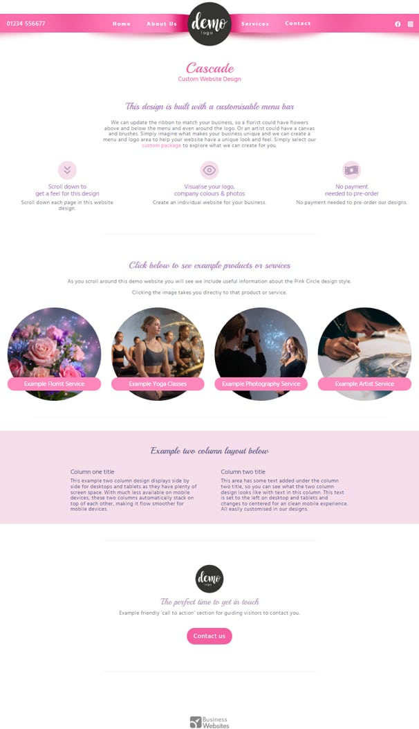 Cascade website design packages for sale