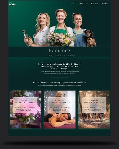 Vibrant website design Vibrant website design